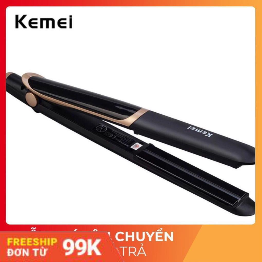 [Giảm 50%]  Máy Duỗi Uốn Tóc Bằng Tia Hồng Ngoại KEMEI 2219