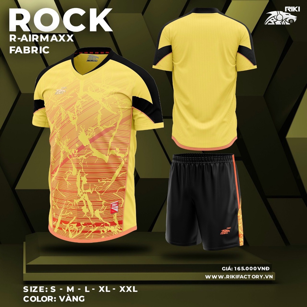 Bộ bóng đá không Logo The Rock thun mè mịn RIKI