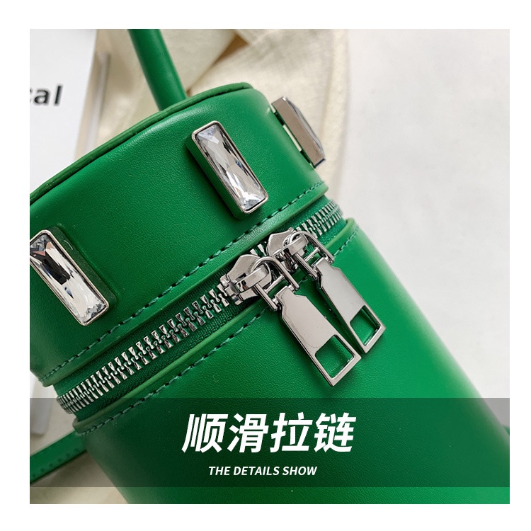 Túi Xách JASMIN NOIR Bucket Da PU Đính Đinh Tán Thời Trang Cá Tính Cho Nữ