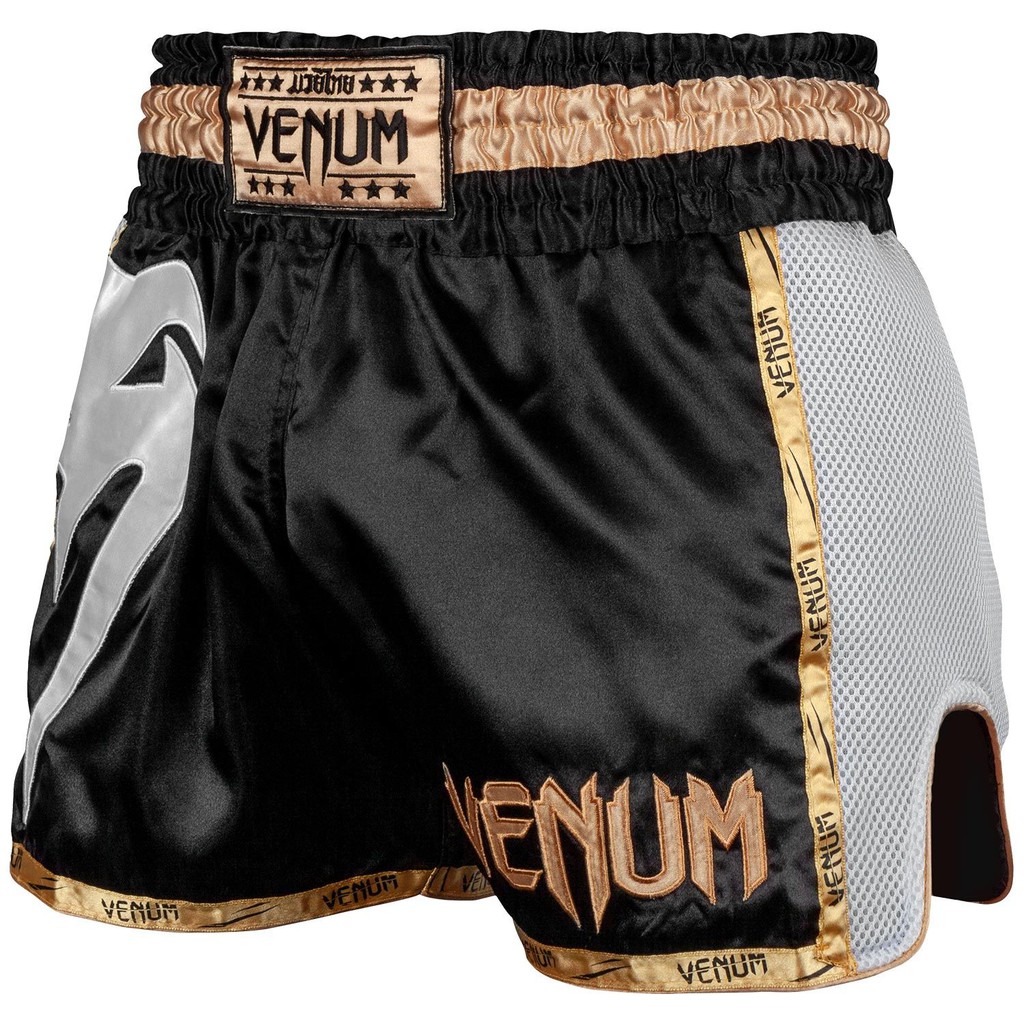 Quần Muay Thai Venum Giant - Black/Gold/White