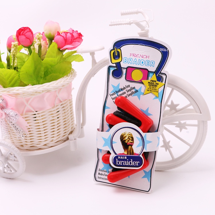 [Đỏ, xanh DC5] dụng cụ bện tạo mẫu tóc đuôi sam kiểu pháp bằng nhựa bumpits 5 ngón tay