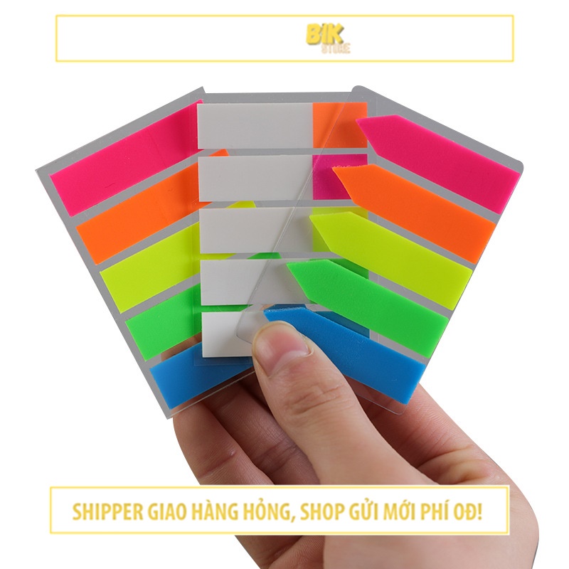 Giấy nhớ note 5 màu đánh dấu trang cute dễ thương dán nhiều màu vàng sticky note - VPPGC10
