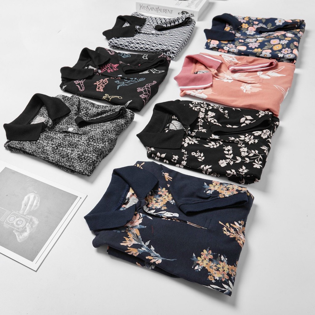 Áo thun Polo nam GAP 7M in họa tiết, chất vải Cotton lụa mềm mịn, chuẩn form basic - POLO4MAN CODE 4