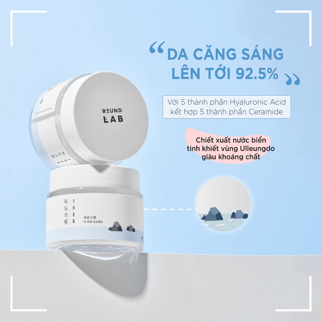 Kem dưỡng cấp ẩm làm dịu Round Lab 1025 Dokdo Cream 80ml