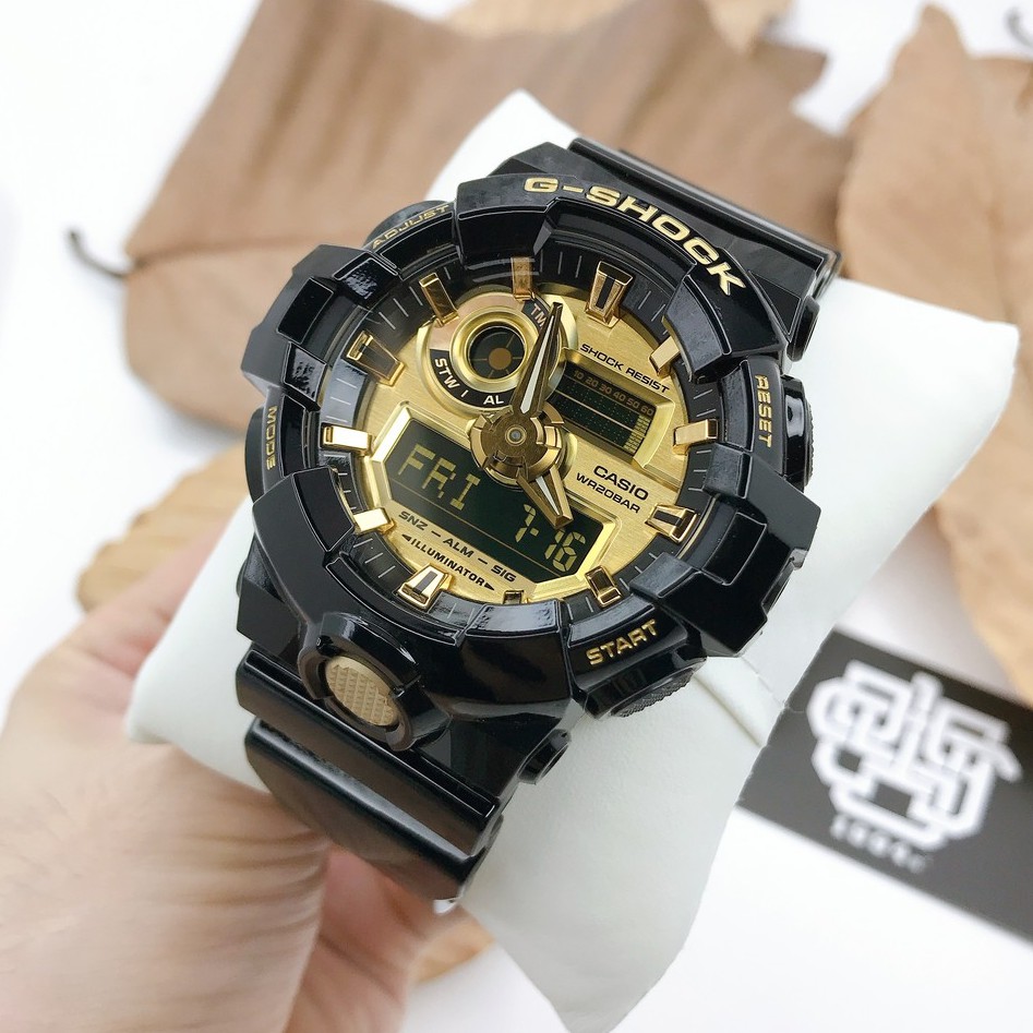 Đồng hồ nam Casio G-SHOCK GA-710 / GA-710GB-1A chống va đập, hàng chính hãng