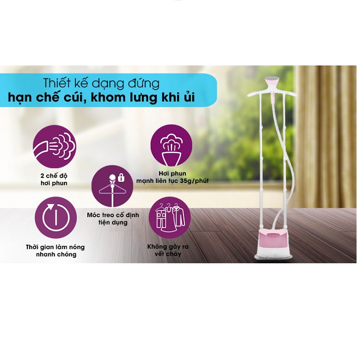 Bàn ủi hơi nước đứng Philips GC485, Hàng phân phối chính hãng