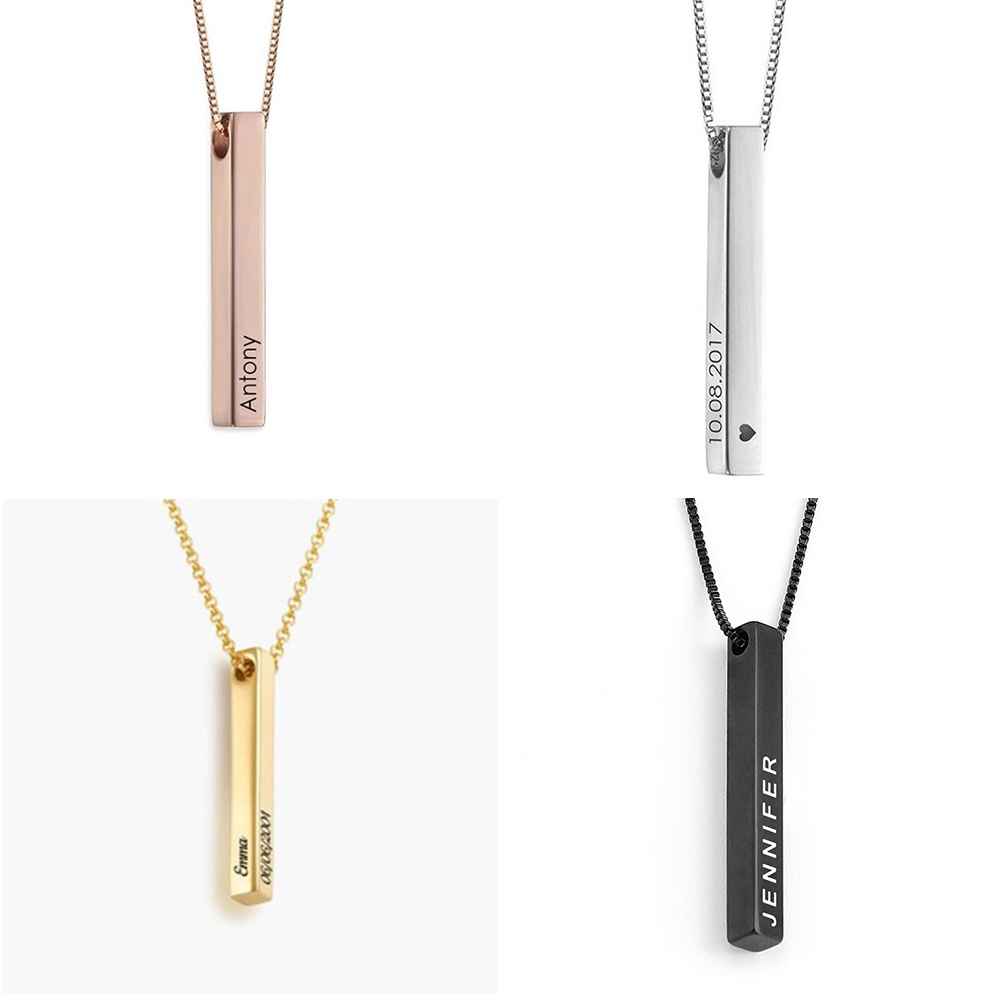 Mặt dây chuyền trang sức ST.KUNKKA DIY khắc logo tên tùy chỉnh thép không gỉ cá tính