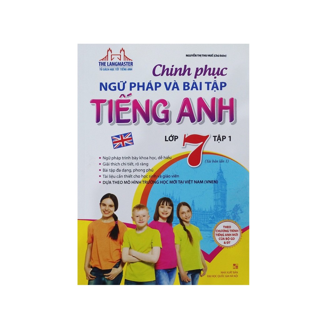 Sách - Chinh phục ngữ pháp và bài tập tiếng anh lớp 7 tập 1