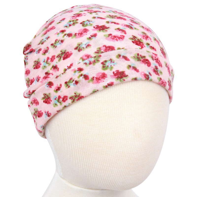 Mũ cotton in hoa cho bé (0-3 tuổi)