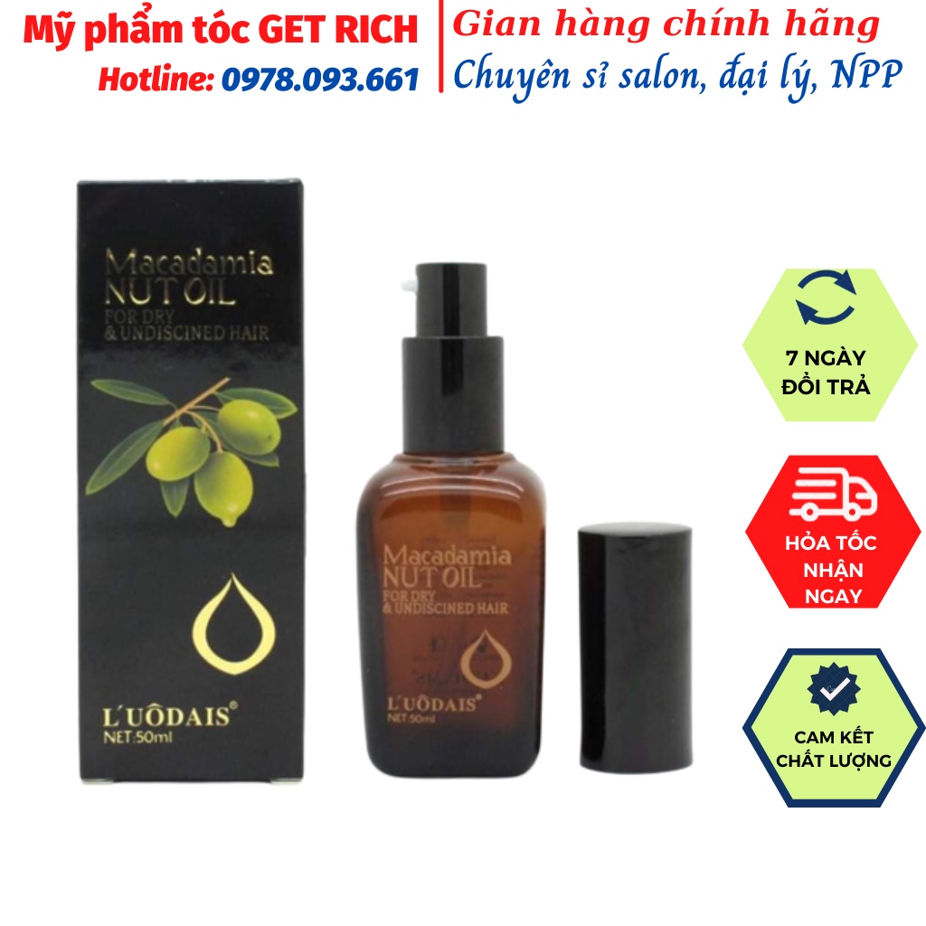 Tinh dầu Oliu dưỡng tóc L’UÔDAIS 50ml tạo phồng giữ nếp tóc