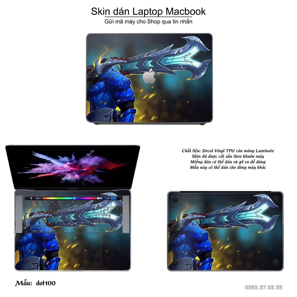 Skin dán Macbook mẫu Dota 2 (đã cắt sẵn, inbox mã máy cho shop)