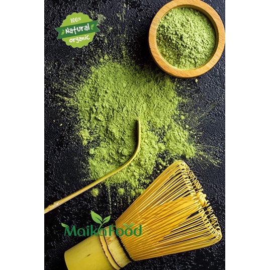 [Organic] Bột Matcha Trà Xanh Nguyên Chất Sấy Lạnh MaikaFood Túi 100gr - Dùng Pha Chế, Làm Bánh, Làm Đẹp