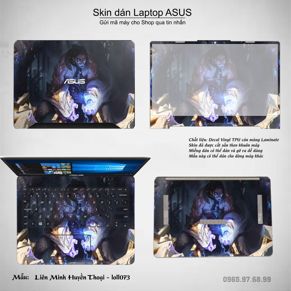 Skin dán Laptop Asus in hình Liên Minh Huyền Thoại _nhiều mẫu 10 (inbox mã máy cho Shop)