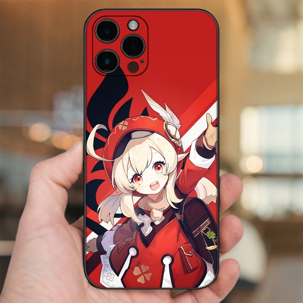 Ốp lưng iPhone 12 Pro Max dẻo đen cạnh vuông in hình Klee Genshin Impact