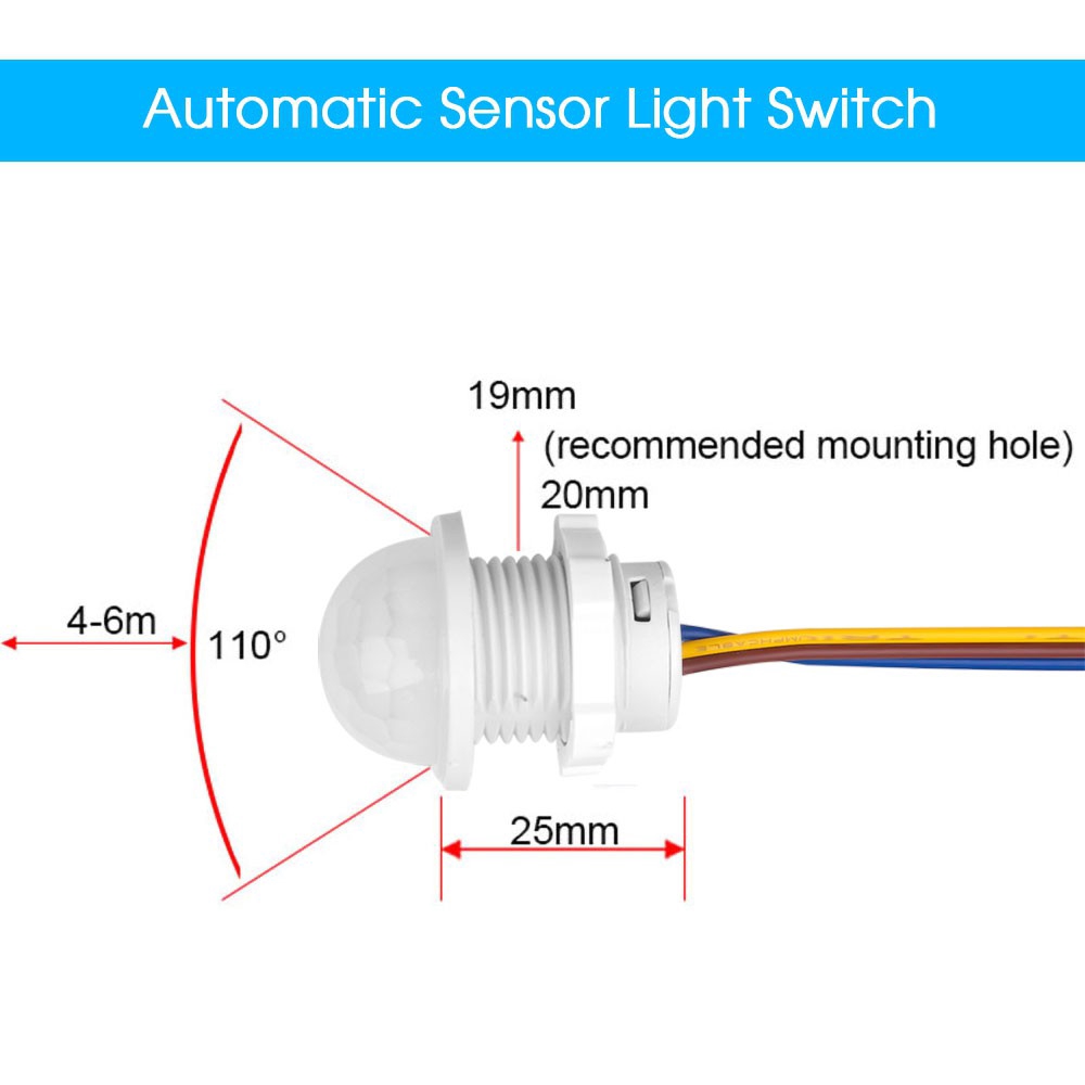 Công tắc đèn LED cảm biến chuyển động tự động 110V 220V