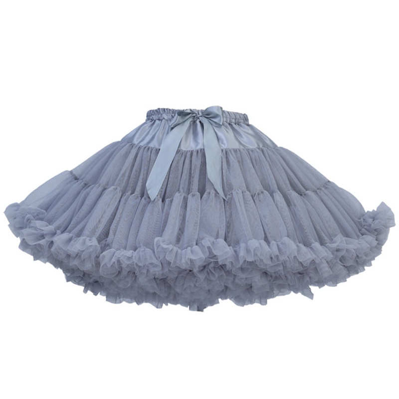 Chân Váy Xòe Tutu Hóa Trang Lolita Đính Nơ Phồng Cho Nữ