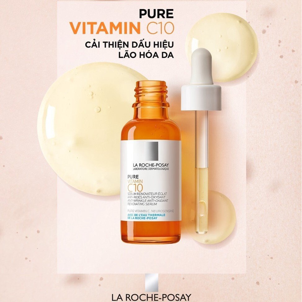 Tinh Chất Trắng Da La Roche-Posay Pure Vitamin C10 Serum Dưỡng Ẩm, Phục Hồi, Tái Tạo Da Trắng Mịm 30ml