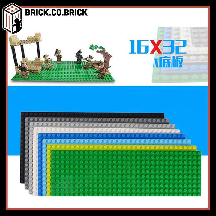 Tấm nền - Đế gắn trưng bày -Base 16x32 nút - Đồ chơi lắp ráp xếp hình minifig - Loại dày - Dẻo - Nhiều màu