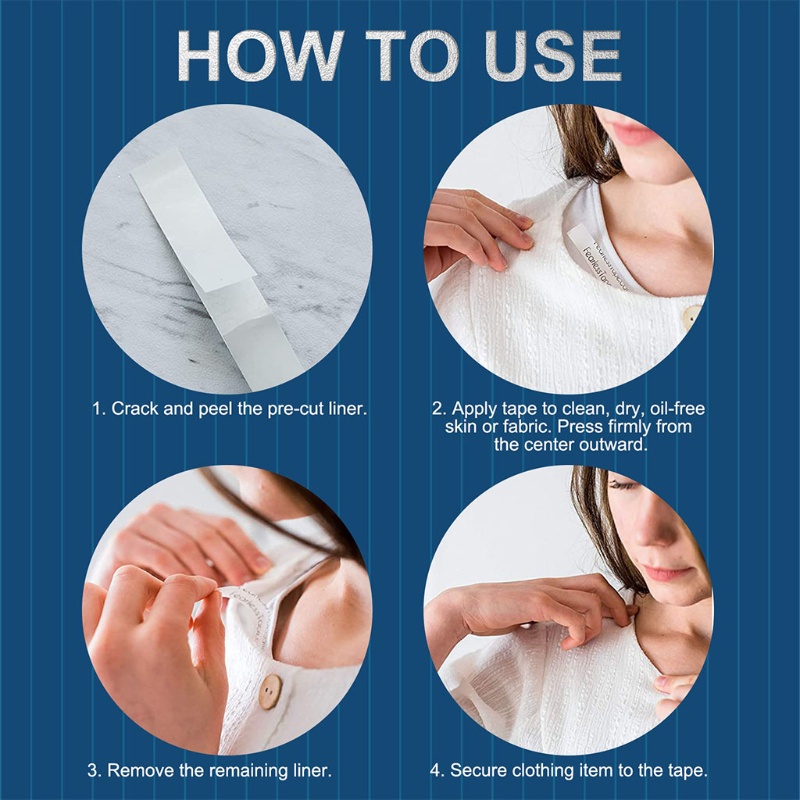 80 Miếng Dán Hai Mặt Trong Suốt Cho Đầm Và Toàn Thân