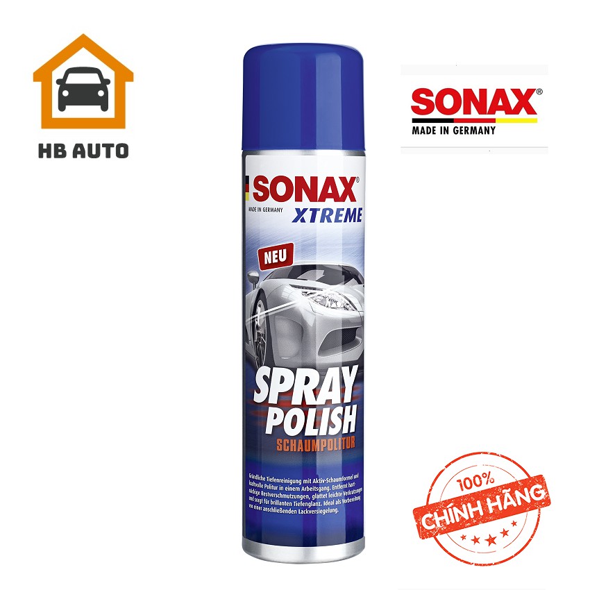 Đánh bóng sơn xe dạng bọt Sonax Xtreme Spray Polish  241300-320ml