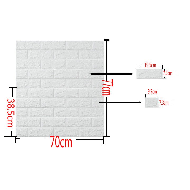 [Giảm 5k - Mua 50 Tấm] Xốp Dán Tường 3D Giả Gạch 70x77 cm Nhiều Màu Tiện Lợi Cách Âm, Chống Nóng, Chống Ẩm Mốc | BigBuy360 - bigbuy360.vn