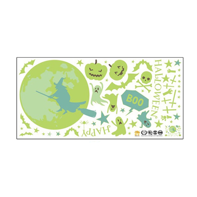 Miếng Dán Trang Trí Cửa Sổ Họa Tiết Đầu Lâu Dạ Quang Độc Đáo