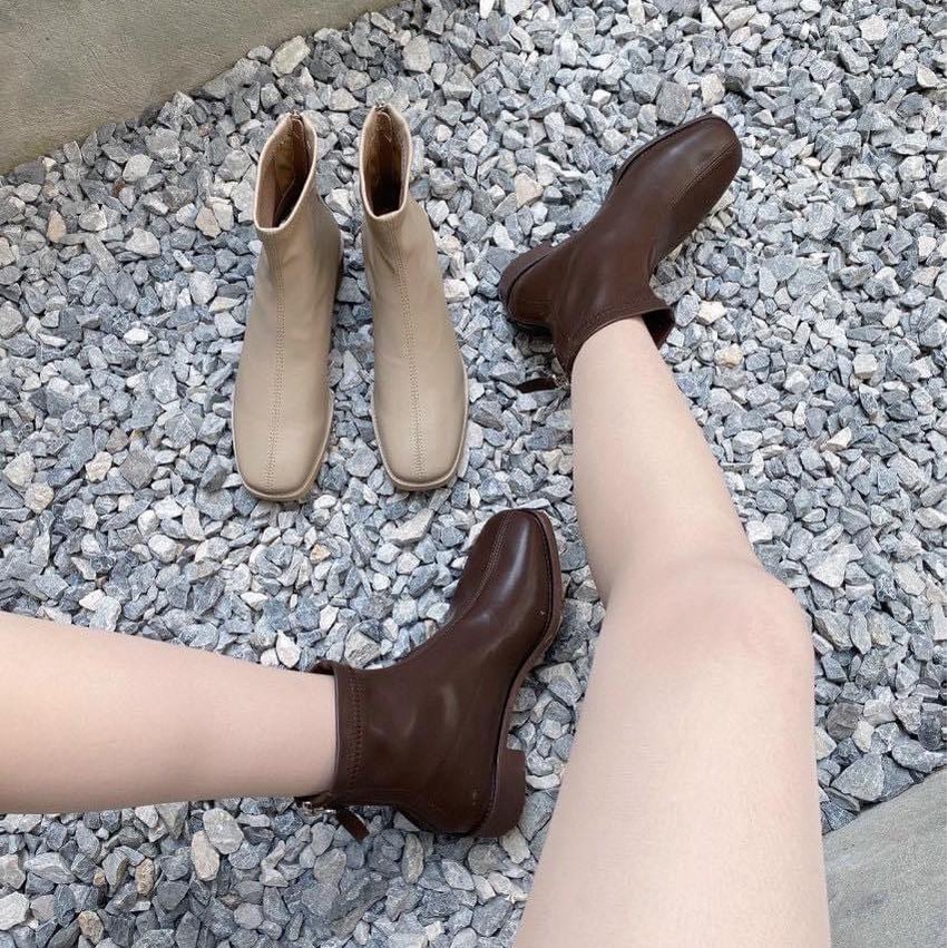 Giày boot bệt nữ da mềm mũi tròn khóa kéo sau mẫu SY659-2 – Kachi House | BigBuy360 - bigbuy360.vn