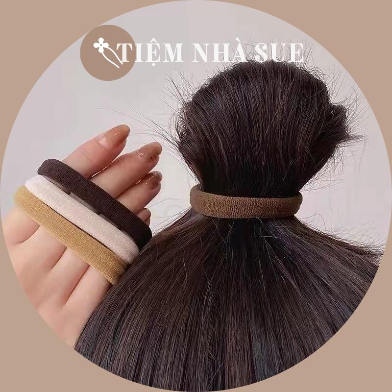 Dây chun buộc tóc ống 20 cái nhiều màu phong cách Hàn Quốc SUESUE VN004