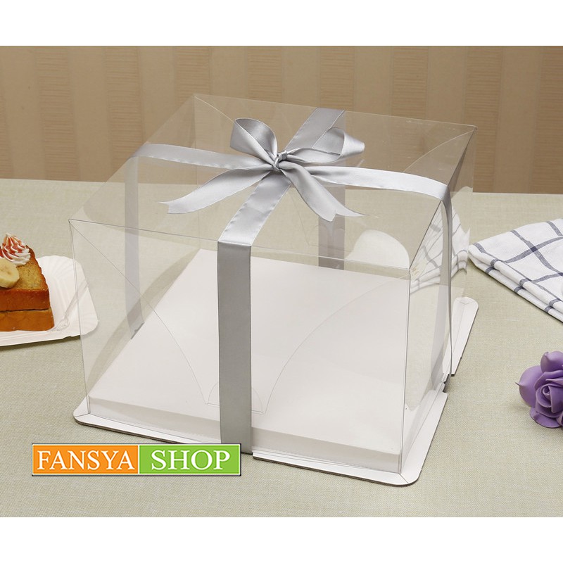 20 hộp đựng bánh sinh nhật trong suốt size 28 từ 1-3 tầng
