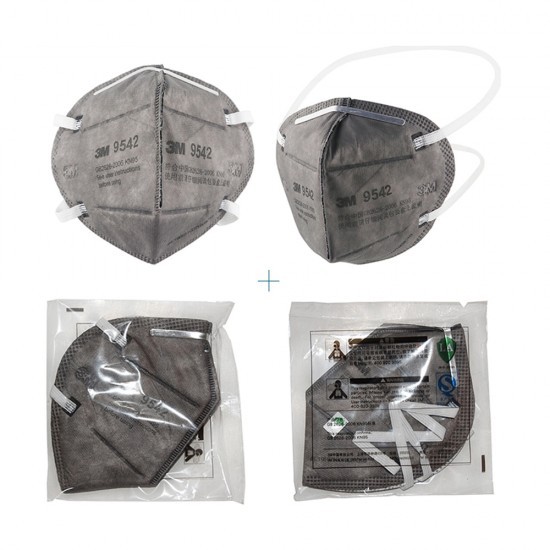 Khẩu trang than hoạt tính 3M 9542 dây qua gáy lọc hơi hữu cơ mùi kháng khuẩn Khẩu trang 3M chính hãng - THINKSAFE