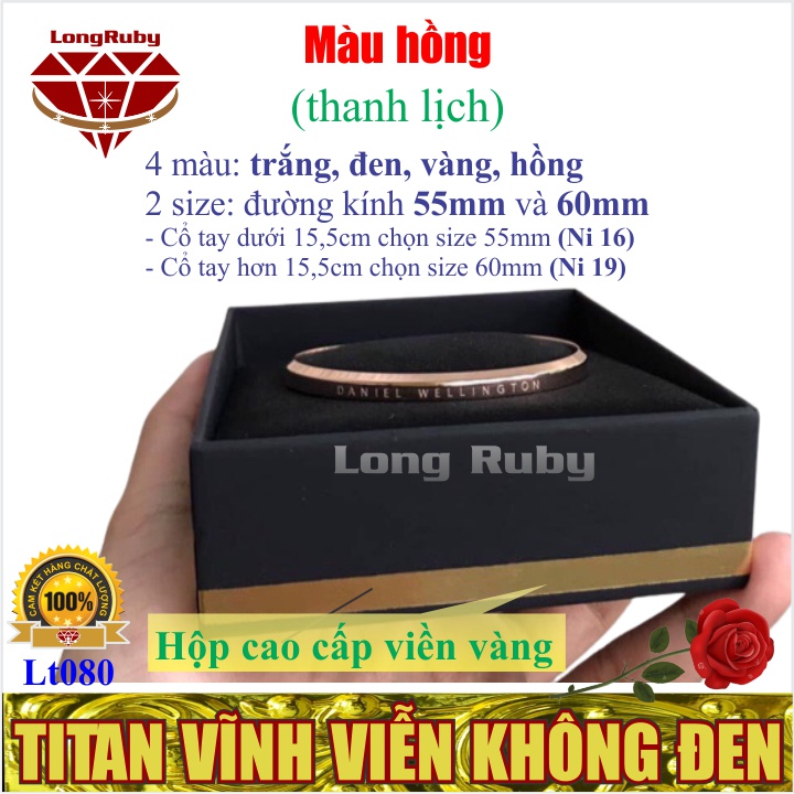 Vòng Tay Cuff TITAN màu Hồng, Trắng, Vàng | Lắc Vòng Tay Cặp Đôi Nam Nữ