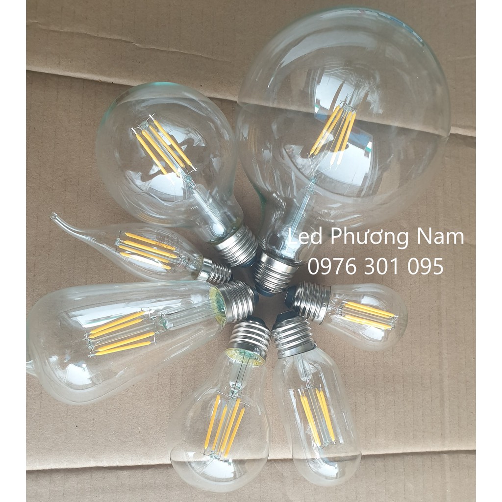 COMBO dây đuôi đèn dài 5m 10 đuôi kín nước và 10 bóng EDISON