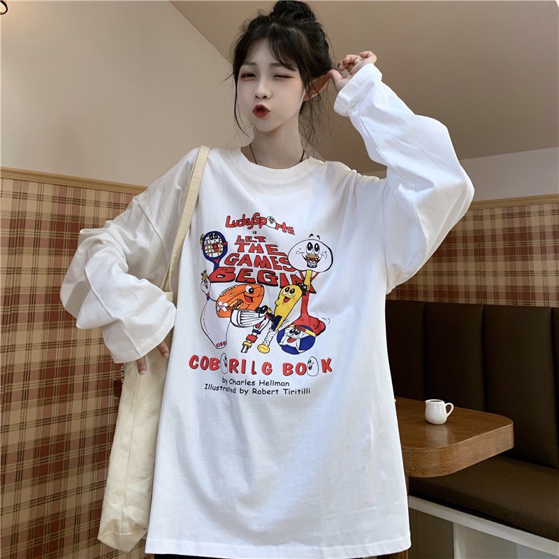Áo phông form rộng FREESHIP Áo Thun Tay Dài Unisex Form Rộng Freesize Phong Cách Ulzzang Cực Xịn
