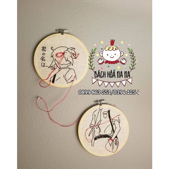 HANDMADE Bộ Tranh Thêu Chữ Thập Tự Làm Họa Tiết ĐÔI TAY/ NGHỀ THÊU HOOP TRANG TRÍ NHÀ / BÁCH HÓA NA NA