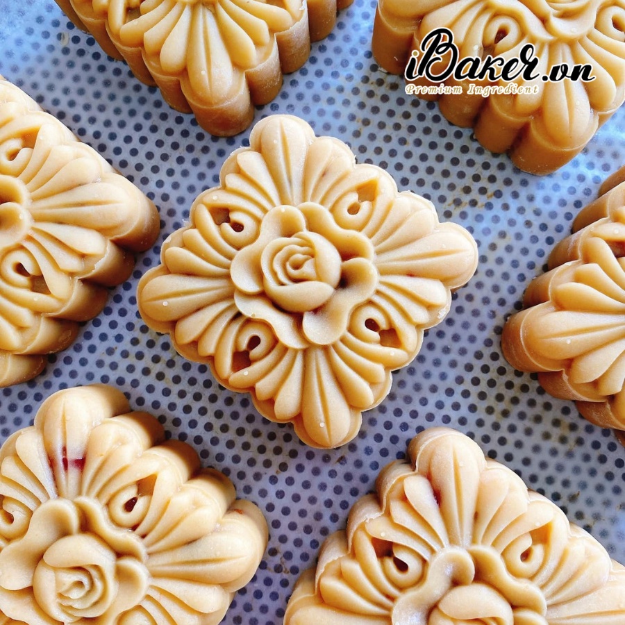 Khuôn trung thu lò xo Vuông - 4 mặt hoa