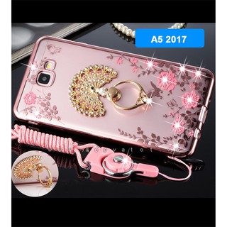 Ốp Samsung Galaxy A5 2017 dẻo hình hoa