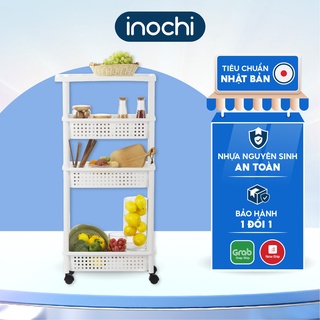 [Xuất Nhật] Kệ Di Động 4 Tầng INOCHI Có Bánh Xe Di Chuyển Phù Hợp Đặt Kệ Nhà Tắm, Phòng Bếp