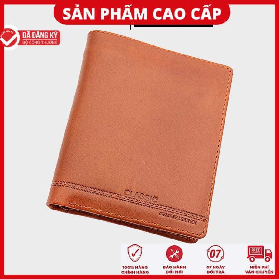 Ví Đứng Da Bò 4U Classic Thời Trang FB182