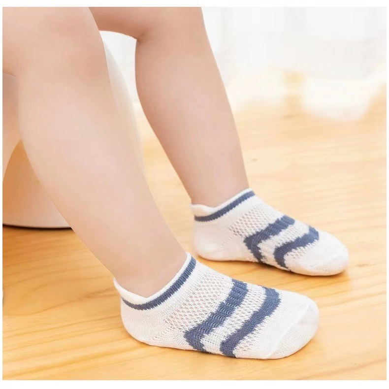 Set 5 đôi tất lưới NICE, chất cotton xuất Hàn mềm mịn, thoáng mát, thấm hút mồ hôi an toàn cho trẻ sơ sinh Hanghieuchobe