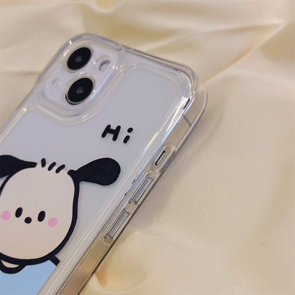 Ốp Điện Thoại TPU Mềm Nhám Trong Suốt In Hình Chú Cún Chống Mồ Hôi Cho IPhone 14 13 12 11 Pro Max XS XR 8 7 Plus