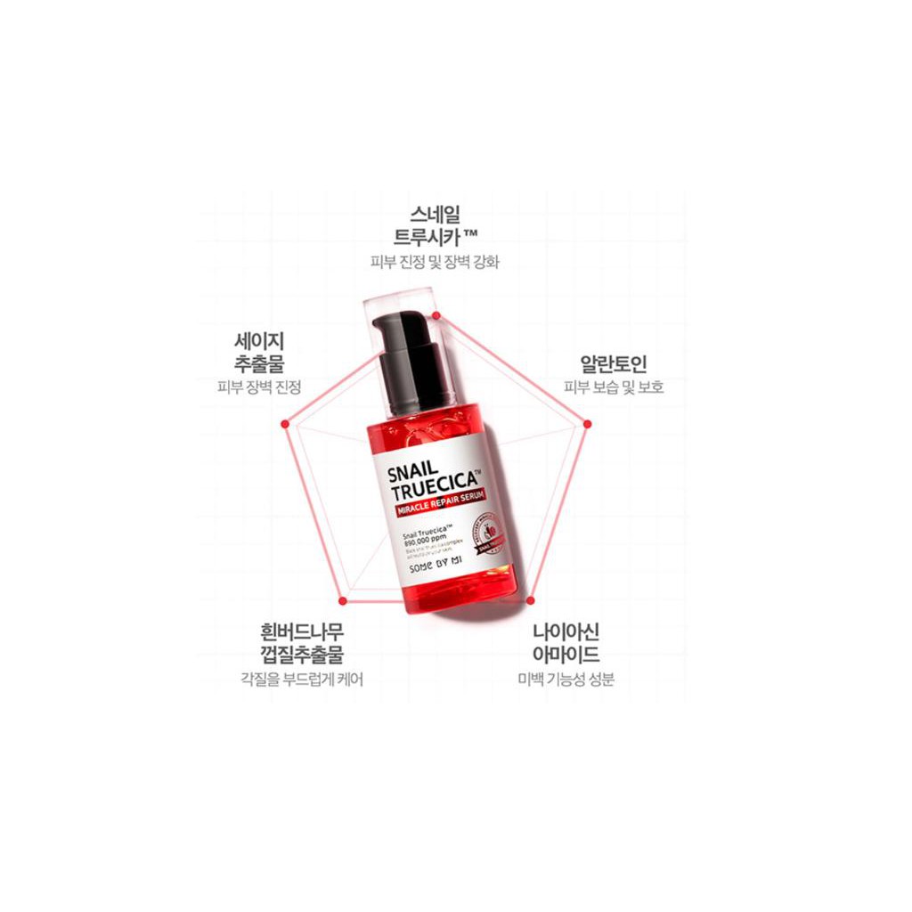 Bộ Dưỡng 4 Món Phục Hồi, Tái Tạo Da Chiết Xuất Ốc Sên Some By mi Snail Truecica Miracle Repair Starter Kit