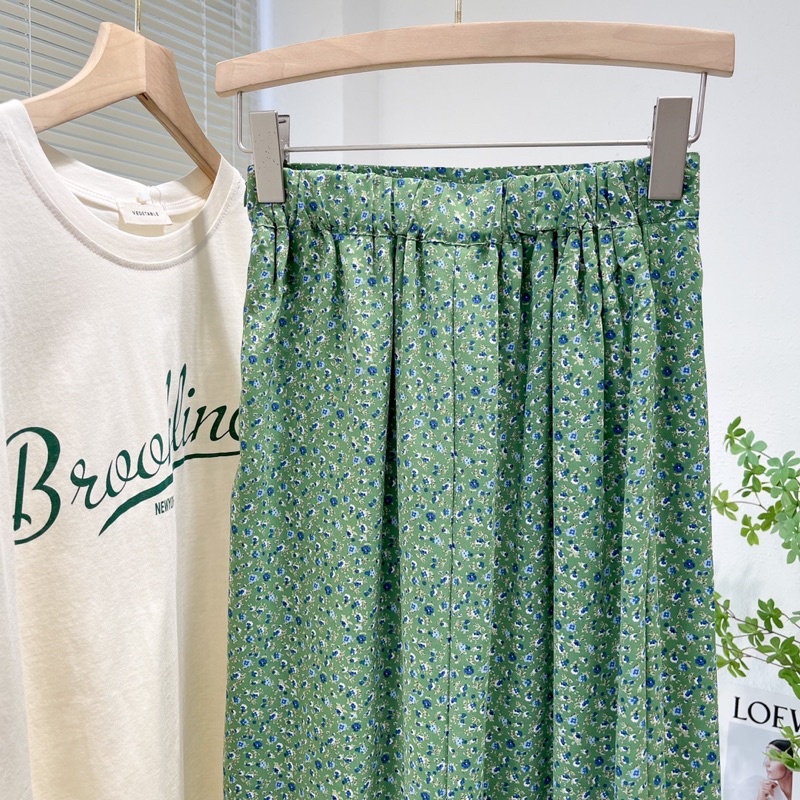 Chân váy hoa nhí xanh lá , The Peace | BigBuy360 - bigbuy360.vn