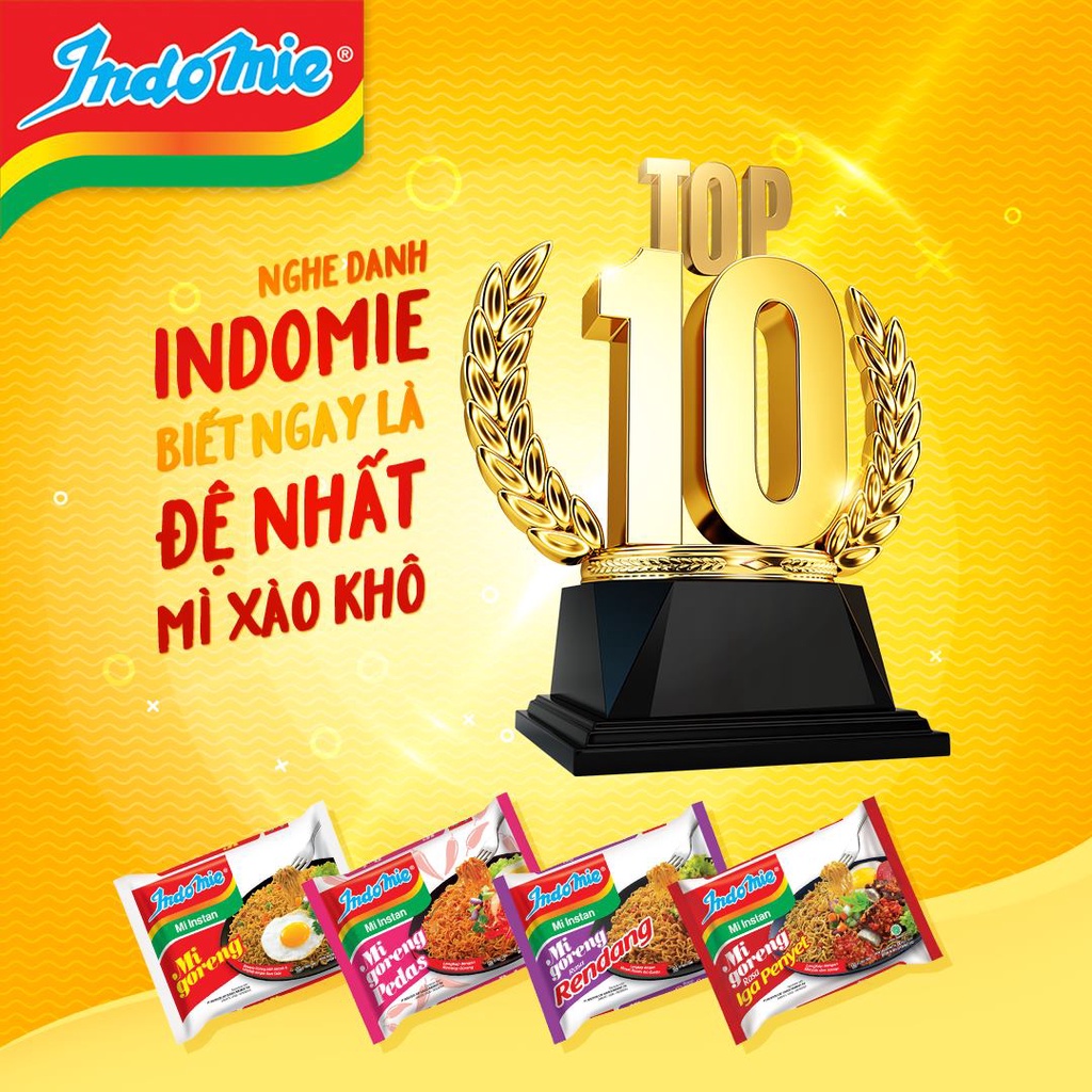 Mì xào khô Indomie Mix Goreng đủ các Vị Đặc Biệt/Sốt Bò/Cay Nóng/Sườn 85gam