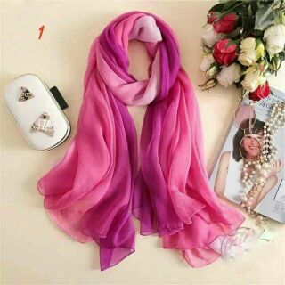 Khăn tơ loang màu