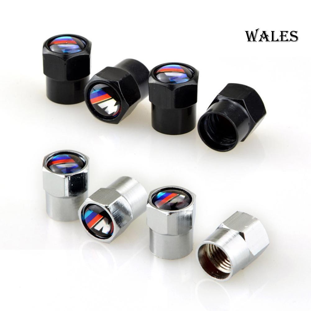 Set 4 nắp kim loại chống bụi cho van lốp xe ô tô BMW