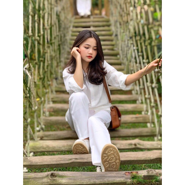 Bộ quần áo đũi nữ chất mát trẻ trung nhiều màu dáng suông Freesize, thời trang nữ changhongkong | BigBuy360 - bigbuy360.vn