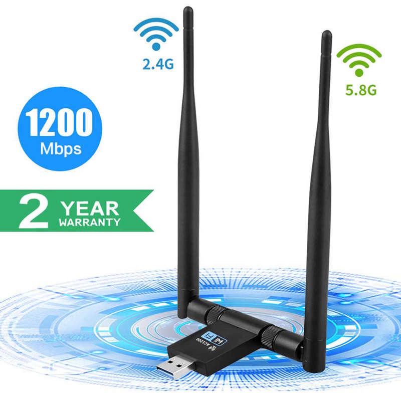 USB Wifi 2 băng tần 2.4GHz / 300Mbps 5Ghz / 867mbps dua i2 1200Mbps | BigBuy360 - bigbuy360.vn