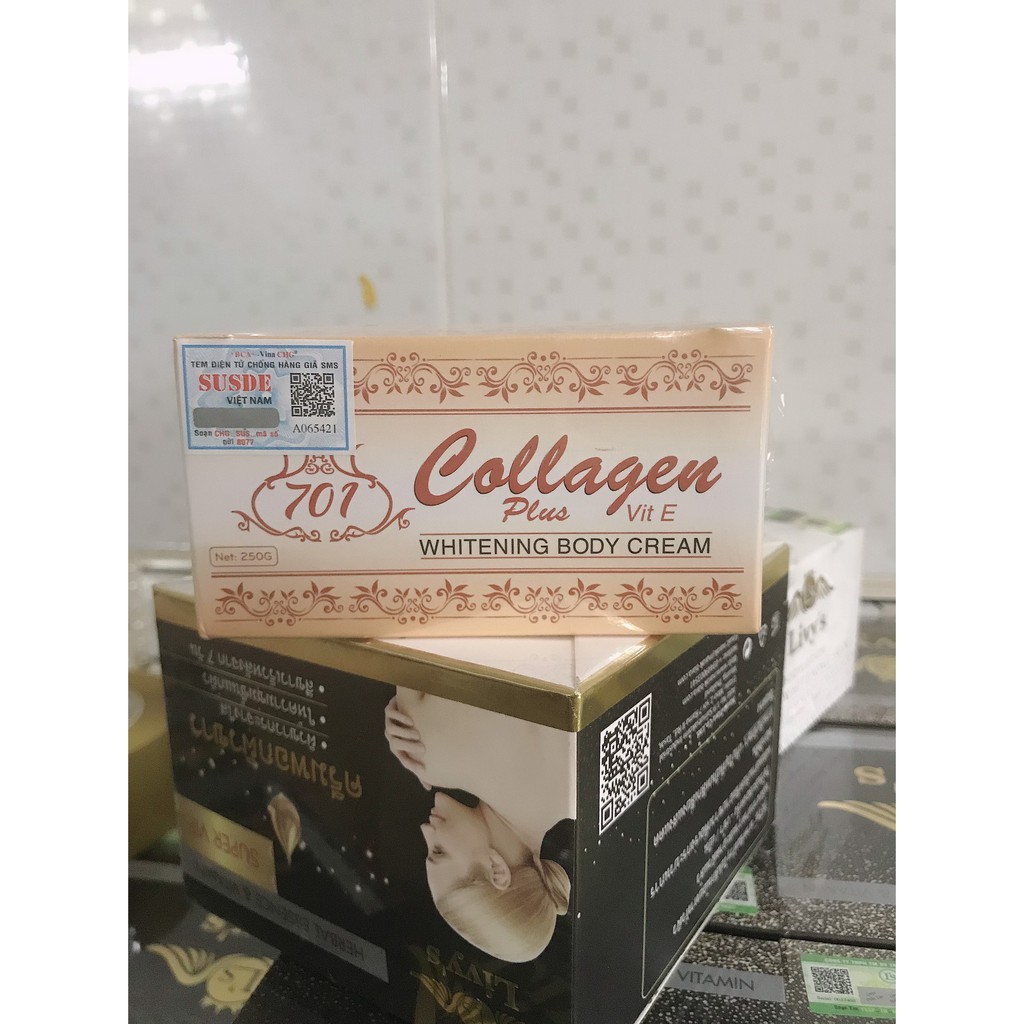 (  CHÍNH HÃNG ) collagen plus vit e 701 body 250gr - KEM BODY