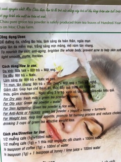 Bột trà xanh Mộc Châu - Sơn La