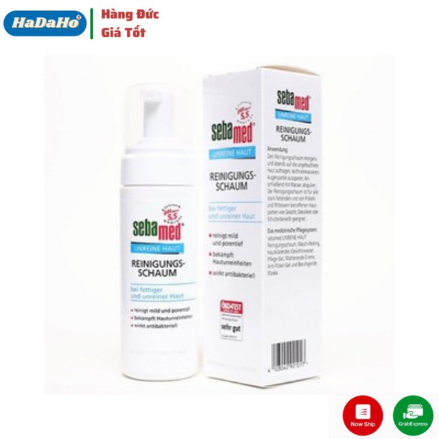 Sữa Rửa Mặt Kháng Khuẩn Dành Cho Da Mụn Sebamed Antibacterial Cleansing Foam pH5.5 150ml | BigBuy360 - bigbuy360.vn